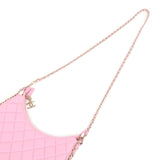 Auth Chanel Matelasse Lamb Skin Small Hobo Shoulder Bag Pink AS3917 Used F/S