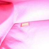 Chanel Matelasse 25 Tweed Leather Chain W Flap Shoulder Bag Pink