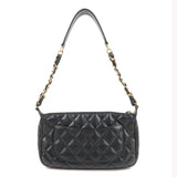 Chanel Matelasse Caviar Skin Chain Shoulder Bag Black A22476