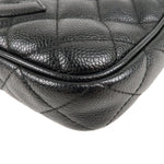 Chanel Matelasse Caviar Skin Chain Shoulder Bag Black A22476