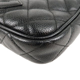 Chanel Matelasse Caviar Skin Chain Shoulder Bag Black A22476