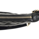 Chanel Matelasse Caviar Skin Chain Shoulder Bag Black A22476