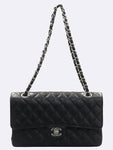 A01112 Caviar Classic Medium M Size Flap Chain Shoulder Bag Chanel