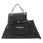 Chanel Matelasse Caviar Skin 2Way Chain Shoulder Bag Black