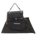 Chanel Matelasse Caviar Skin 2Way Chain Shoulder Bag Black