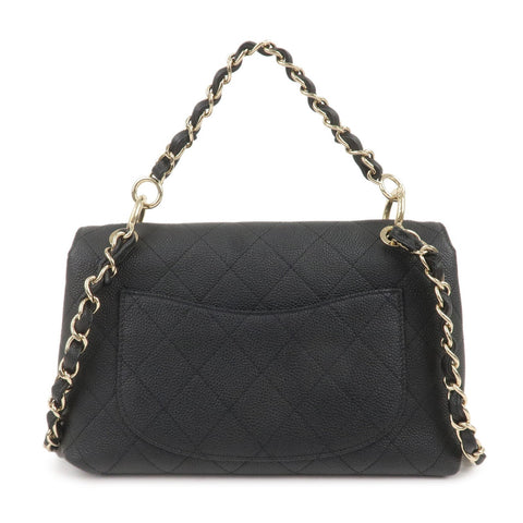Chanel Matelasse Caviar Skin 2Way Chain Shoulder Bag Black