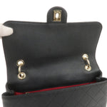 Chanel Matelasse Caviar Skin 2Way Chain Shoulder Bag Black