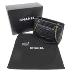Chanel Matelasse Caviar Skin Chain Tote Bag Black A67294