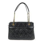 Chanel Matelasse Caviar Skin Chain Tote Bag Black A67294