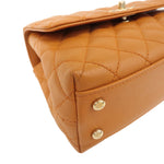 Chanel Matelasse Caviar Skin COCO Handle 24 XS Bag Brown A92990