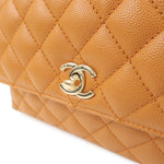 Chanel Matelasse Caviar Skin COCO Handle 24 XS Bag Brown A92990