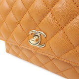 Chanel Matelasse Caviar Skin COCO Handle 24 XS Bag Brown A92990
