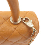 Chanel Matelasse Caviar Skin COCO Handle 24 XS Bag Brown A92990