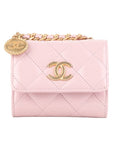 AP2848 Shiny Calfs Coin Medal Pendant Mini Chain Cross Bag 33902 Chanel