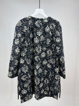 *HOT* Chanel 18C Navy Tweed Jacket with White Floral Embroideries and Crystal Bronze Buttons FR 42 (UK 14) RRP ¬£4800