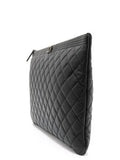 A84407 Boy silver metal large clutch Chanel