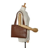 Chanel logo toast bag brown leather ladies Chanel toast bag