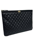 A84407 Cavier Skin Boy Vintage Gold Plated Large Clutch Chanel