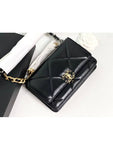 19 Chain Lambskin Cross Bag Black Chanel