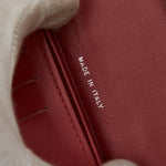Chanel Long Wallet Leather Wine Red
