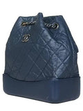A94485 Navy Vintage Silver Gabriel Small Chain Backpack Chanel