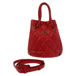 balenciaga B Bucket Bag Red Leather 2way