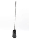 A92796 Black Patent Chevron COCO Boy Silver Logo Chain Shoulder Bag Chanel