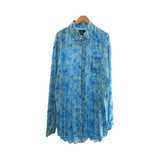 balenciaga Floral Polyester Dress Shirt L