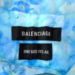 balenciaga Floral Polyester Dress Shirt L