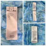 balenciaga Floral Polyester Dress Shirt L