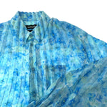 balenciaga Floral Polyester Dress Shirt L