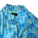 balenciaga Floral Polyester Dress Shirt L
