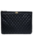 A84407 Cavier Skin Boy Vintage Gold Plated Large Clutch Chanel