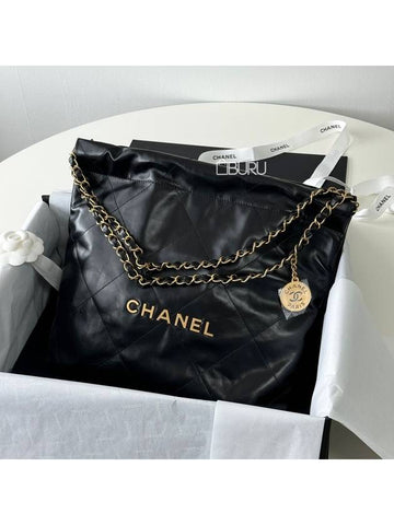 22 bags small black gold AS3260 Chanel