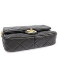 AS4231 Black Lambskin CC Logo Small Flap Chain Shoulder Bag Chanel