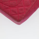 Chanel Matelasse 25 Chain New Shoulder Bag Canvas Pink CC Auth 51276A