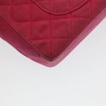 Chanel Matelasse 25 Chain New Shoulder Bag Canvas Pink CC Auth 51276A