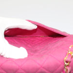 Chanel Matelasse 25 Chain New Shoulder Bag Canvas Pink CC Auth 51276A