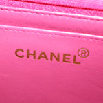Chanel Matelasse 25 Chain New Shoulder Bag Canvas Pink CC Auth 51276A