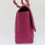Chanel Matelasse 25 Chain New Shoulder Bag Canvas Pink CC Auth 51276A