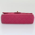 Chanel Matelasse 25 Chain New Shoulder Bag Canvas Pink CC Auth 51276A