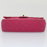 Chanel Matelasse 25 Chain New Shoulder Bag Canvas Pink CC Auth 51276A