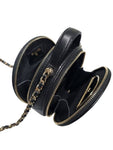 AP2502 Black Caviar Top Handle Tambourine Gold Chain Cross Bag Chanel