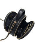 AP2502 Black Caviar Top Handle Tambourine Gold Chain Cross Bag Chanel