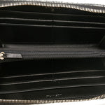 Chanel Long Zip Wallet in Tweed Denim Blue