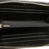Chanel Long Zip Wallet in Tweed Denim Blue