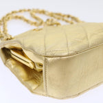 Chanel Matelasse Chain Shoulder Bag Leather Gold CC Auth 53015A
