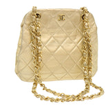 Chanel Matelasse Chain Shoulder Bag Leather Gold CC Auth 53015A