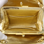 Chanel Matelasse Chain Shoulder Bag Leather Gold CC Auth 53015A