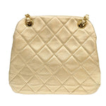 Chanel Matelasse Chain Shoulder Bag Leather Gold CC Auth 53015A